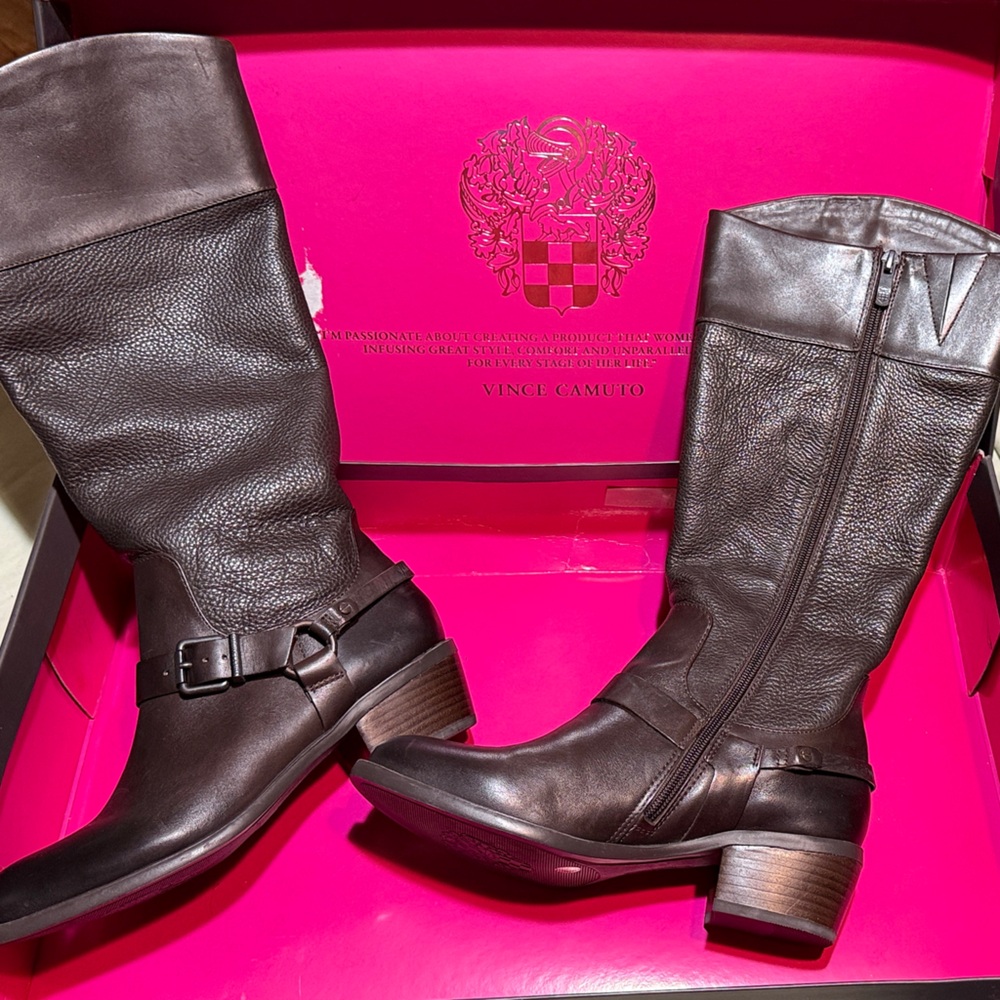 Vince Camuto Dark Brown Heeled Boots